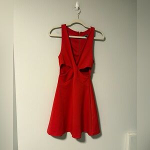 Express Scarlet Red Cutout Dress Sz 4